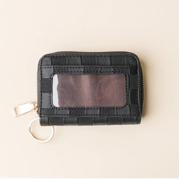 NWT - BOUTIQUE BLACK ZIP AROUND WALLET WITH KEY RING - Picture 2 of 3